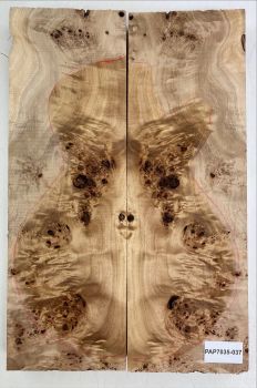 Body Poplar Burl 2-pcs. 547x185x40mm bookmatched, Unique Piece #037